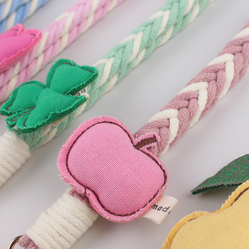 Wholesale Spring and Summer Cartoon Fruit Fabric Woven Keychain